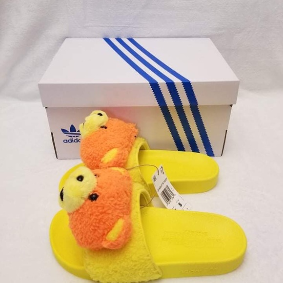 Adidas X JEREMY SCOTT ADILETTE TEDDY SLIDES - Picture 4 of 10